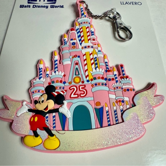 NWT. Disney castle cake large keychain. 25th anniversary retro style keychain. - Picture 2 of 8